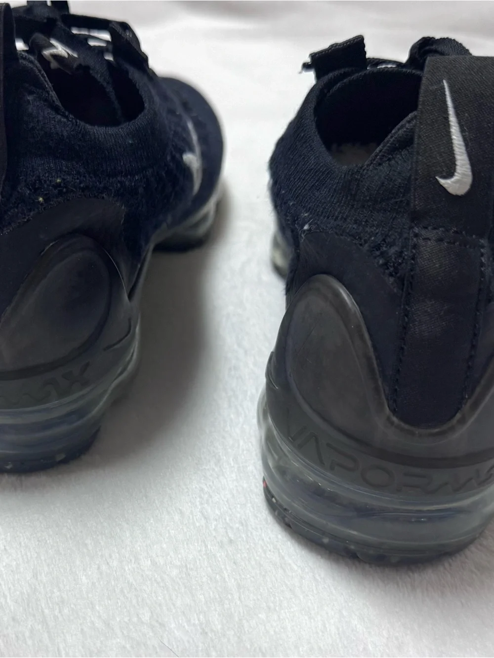 Nike Black Women's Air VaporMax Sneakers with White Swoosh